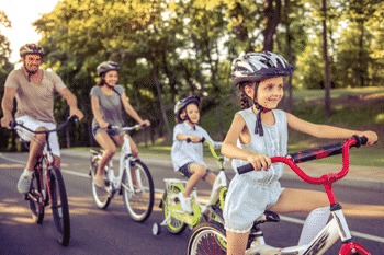 boodschappen doen op de fiets is een goed voorbeeld